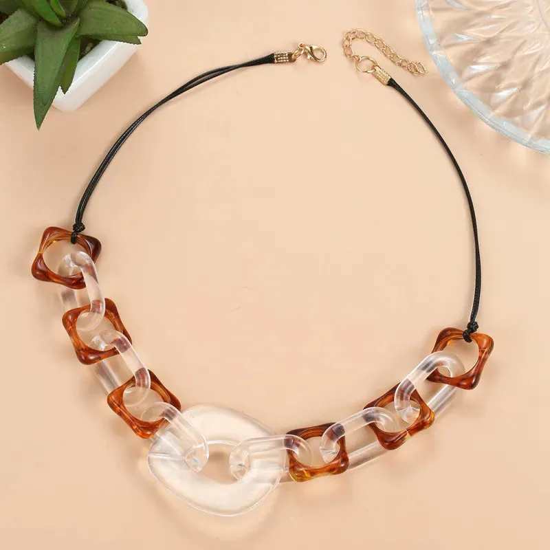 Women's Pendant Necklace Geometric Acrylic Handmade sold by Hensley London