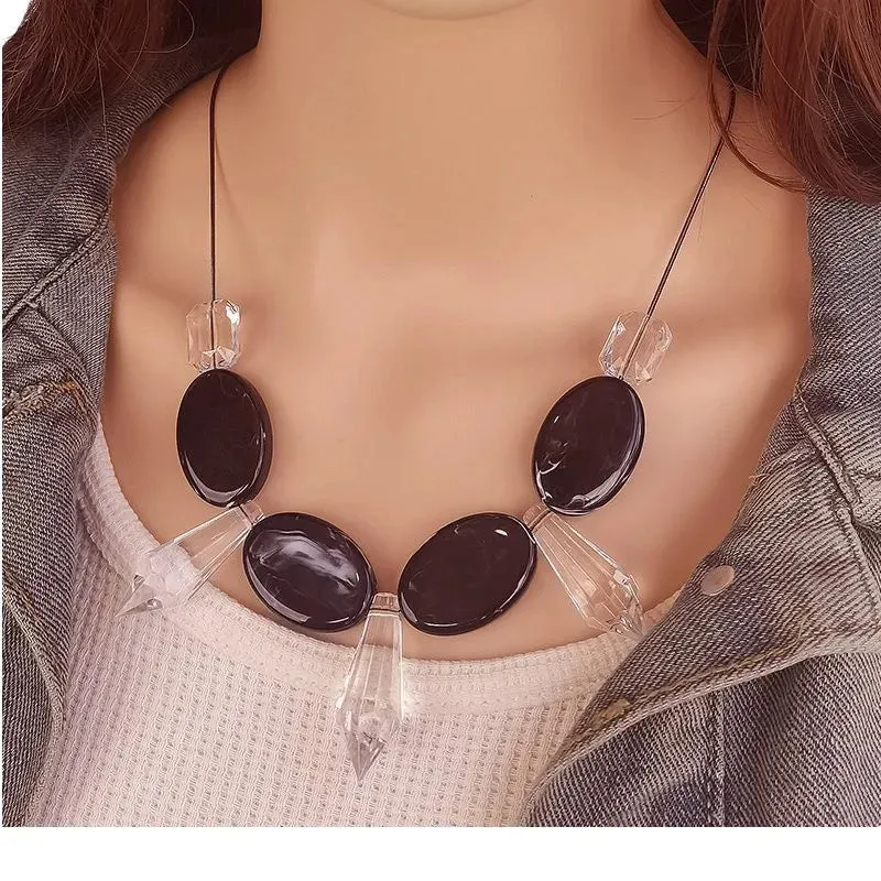 Women's Pendant Necklace Geometric Wooden Bead Acrylic sold by Hensley London product image thumbnail 5