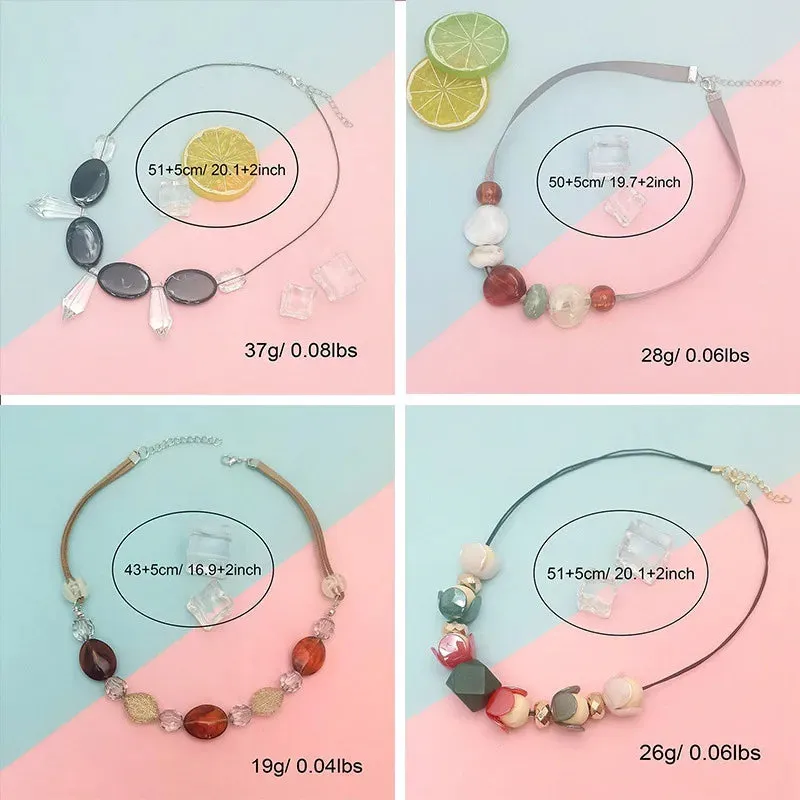 Women's Pendant Necklace Geometric Wooden Bead Acrylic sold by Hensley London product image thumbnail 4