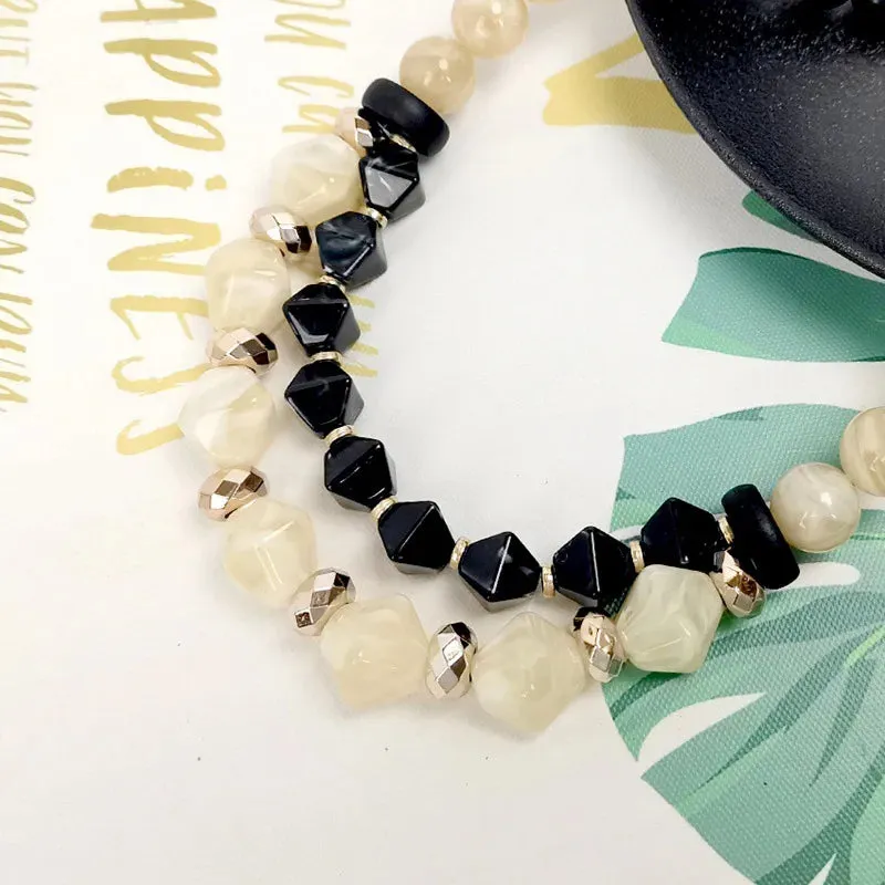 Women's Pendant Necklace Double Layer Acrylic Elegant Beaded sold by Hensley London product image thumbnail 4