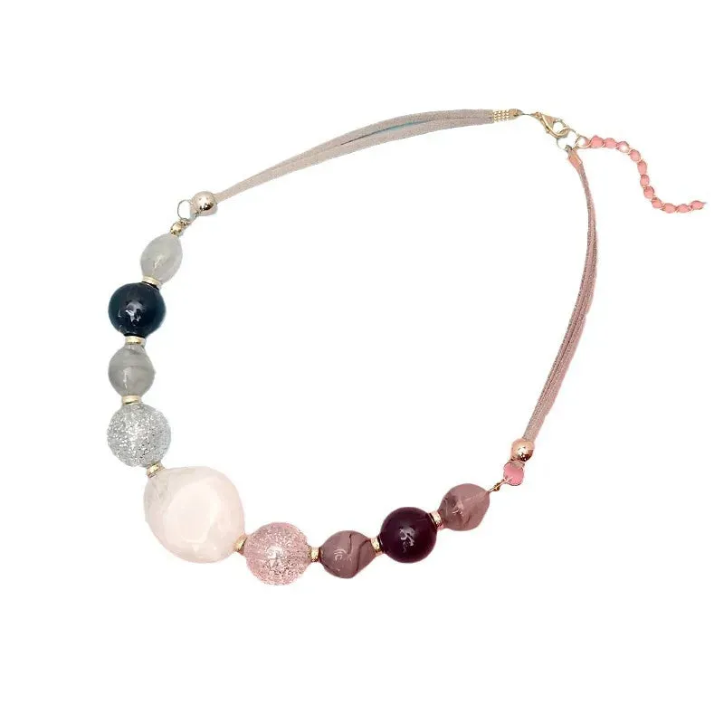 Women's Pendant Necklace Colorful Wood Acrylic Retro Geometric Design sold by Hensley London product image thumbnail 5