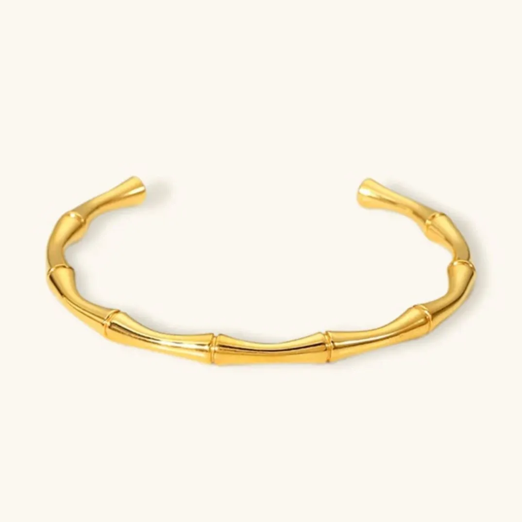Women's Gold Bangle Stainless Steel 18k Gold Plated sold by Hensley London