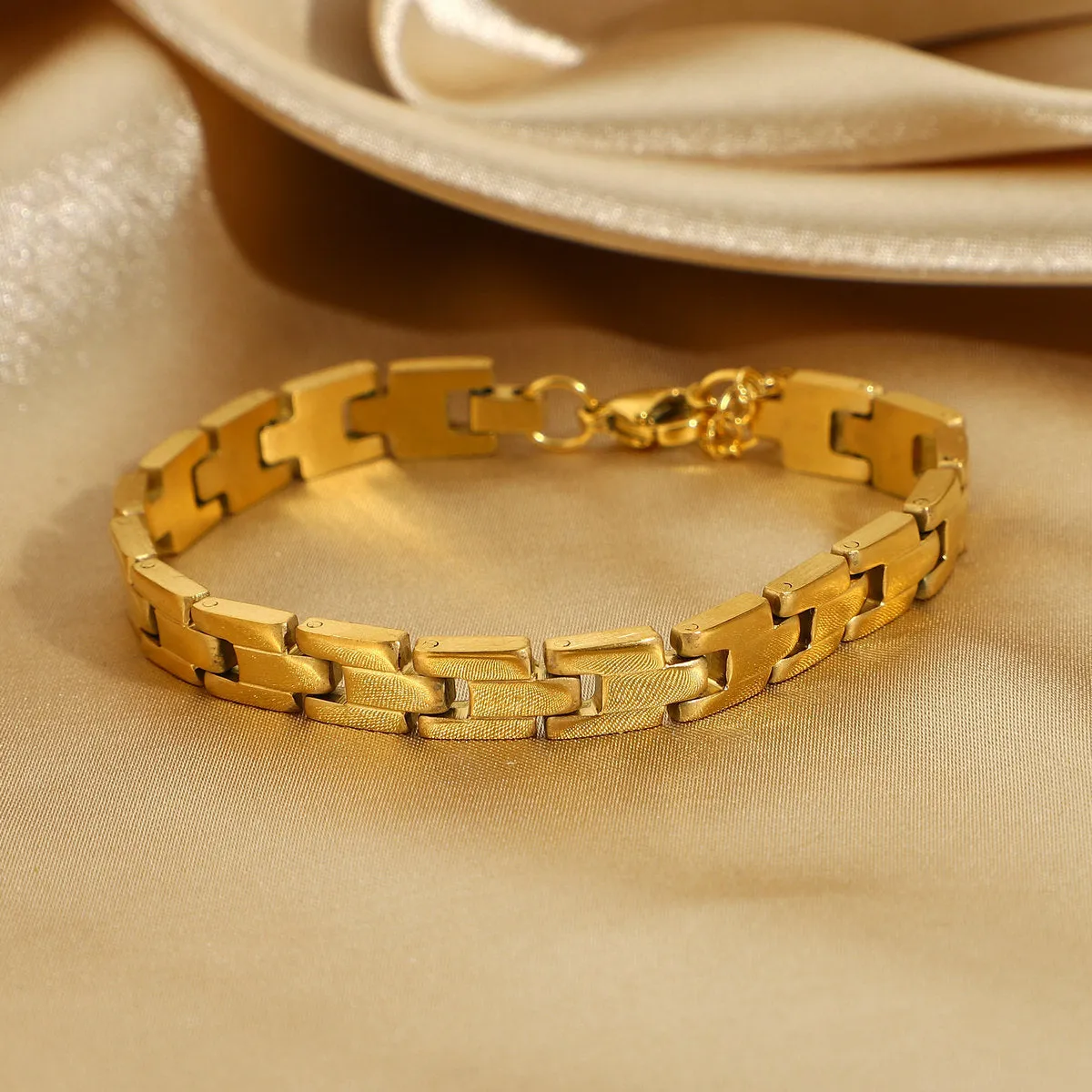 Women's Gold Bracelet Waterproof Stainless Steel 18k Gold sold by Hensley London product image thumbnail 3