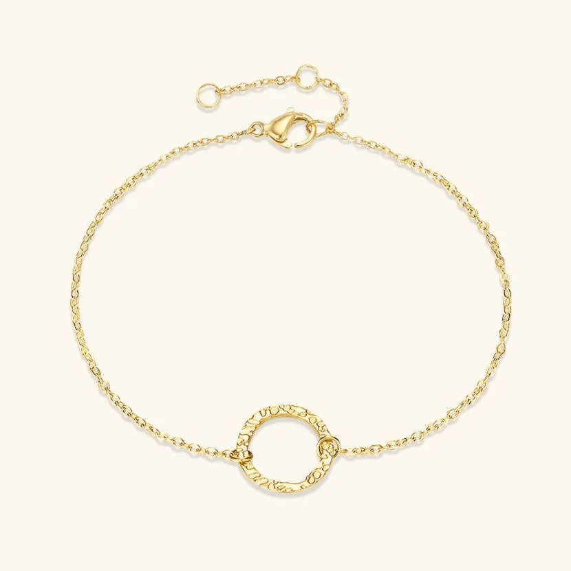 Women's Gold Hoop Bracelet Stainless Steel-Plated 14k Gold sold by Hensley London