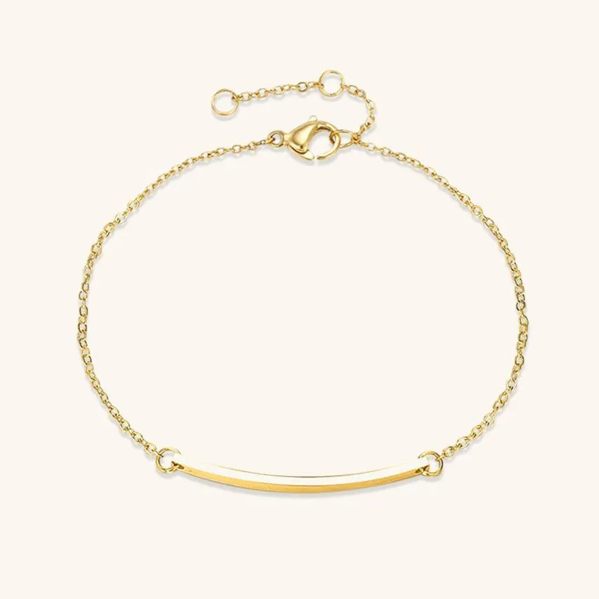 Women's Gold Bracelet 14k Gold Plated Stainless Steel Elegant Accessory sold by Hensley London