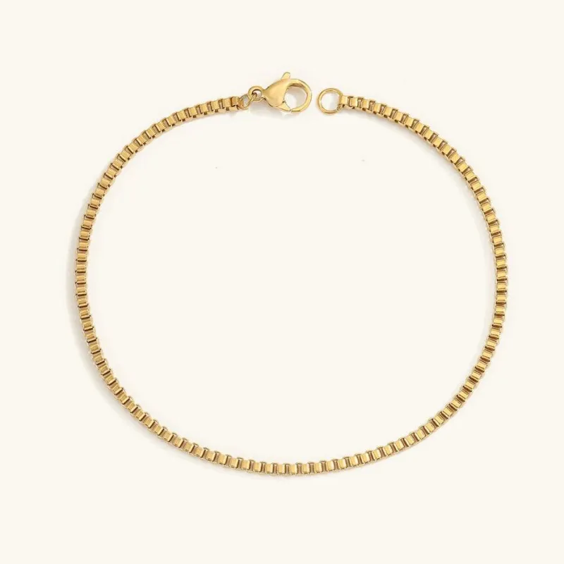 Women's Gold Bracelet 14k Gold Stainless Steel Chain Elegant Accessory sold by Hensley London