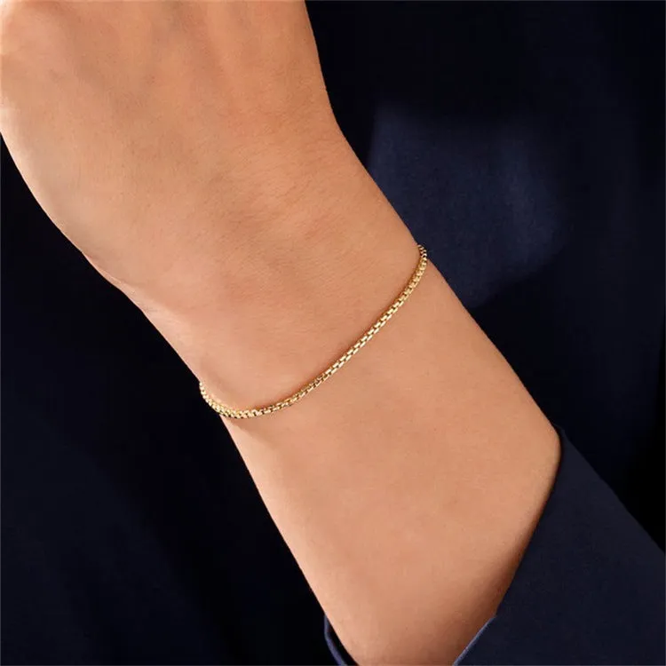Women's Gold Bracelet 14k Gold Stainless Steel Chain Elegant Accessory sold by Hensley London product image thumbnail 5