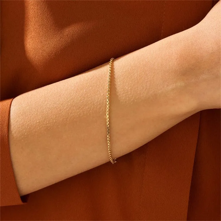 Women's Gold Bracelet 14k Gold Stainless Steel Chain Elegant Accessory sold by Hensley London product image thumbnail 2