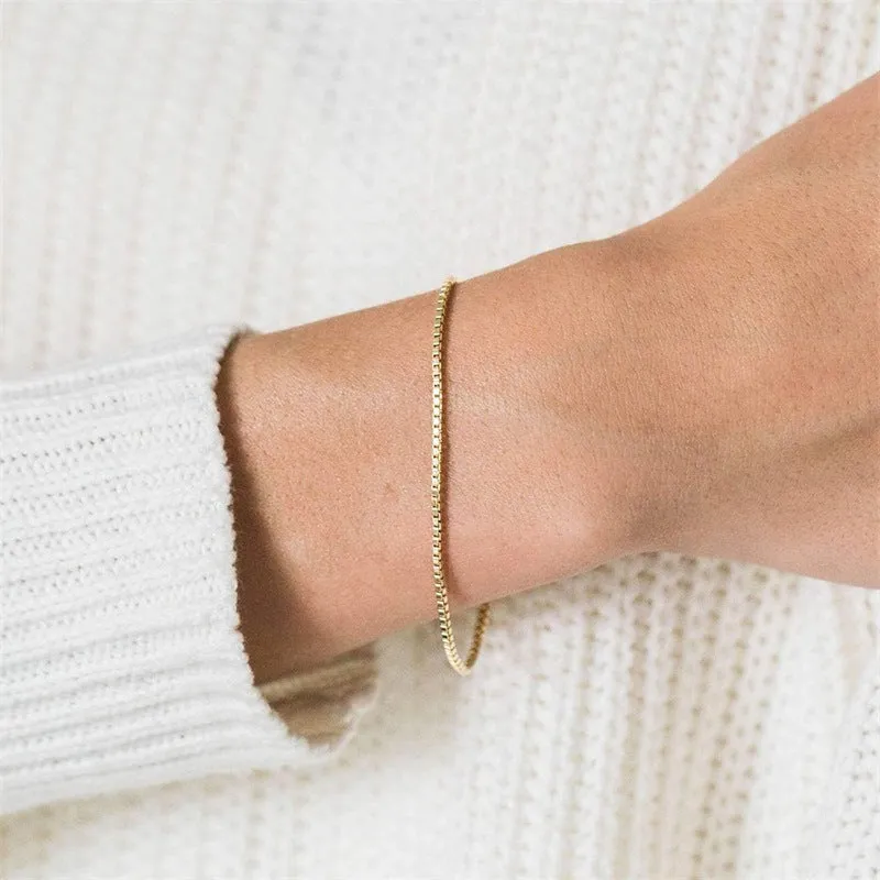 Women's Gold Bracelet 14k Gold Stainless Steel Chain Elegant Accessory sold by Hensley London product image thumbnail 3