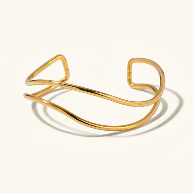 Women's Gold Bracelet Intertwined Design Stainless Steel sold by Hensley London