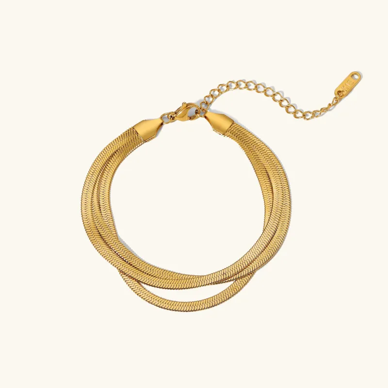 Women's Bracelet Gold Stainless Steel 18k Waterproof sold by Hensley London