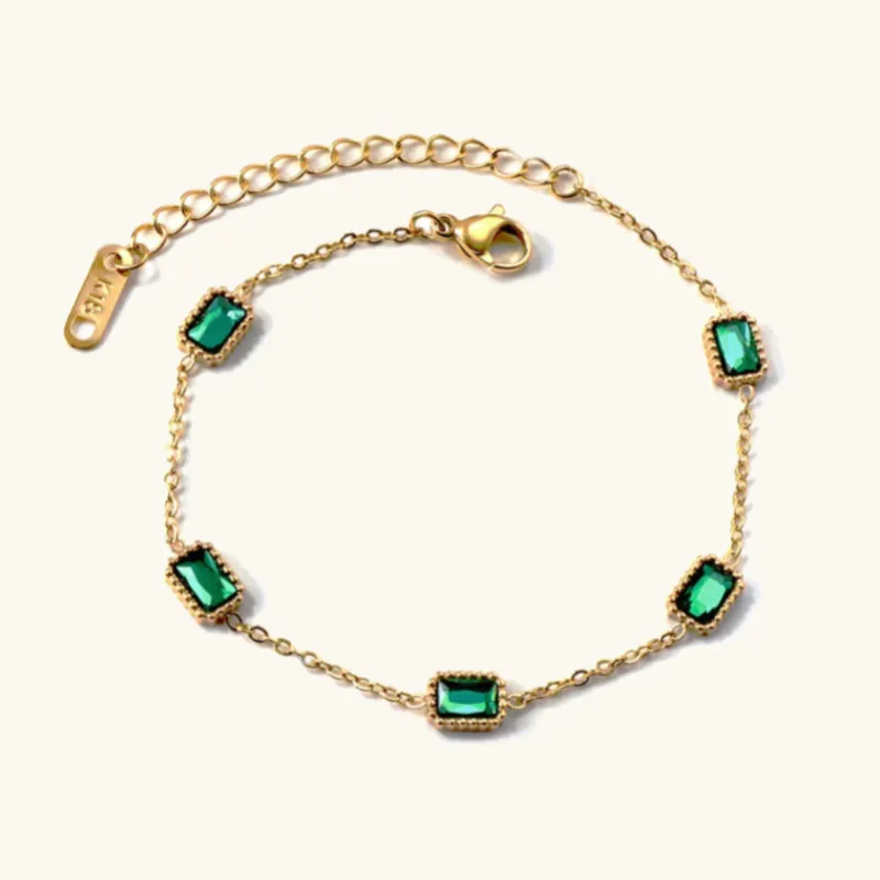 Women's Bracelet Green 18k Gold Stainless Steel sold by Hensley London