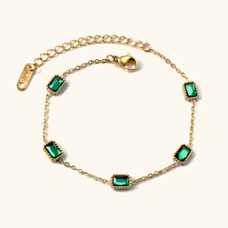 Women's Bracelet Green 18k Gold Stainless Steel sold by Hensley London