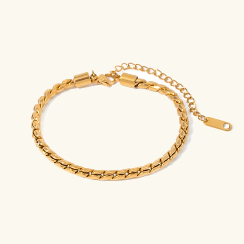 Women's Bracelet Gold Stainless Steel 18k Plated sold by Hensley London
