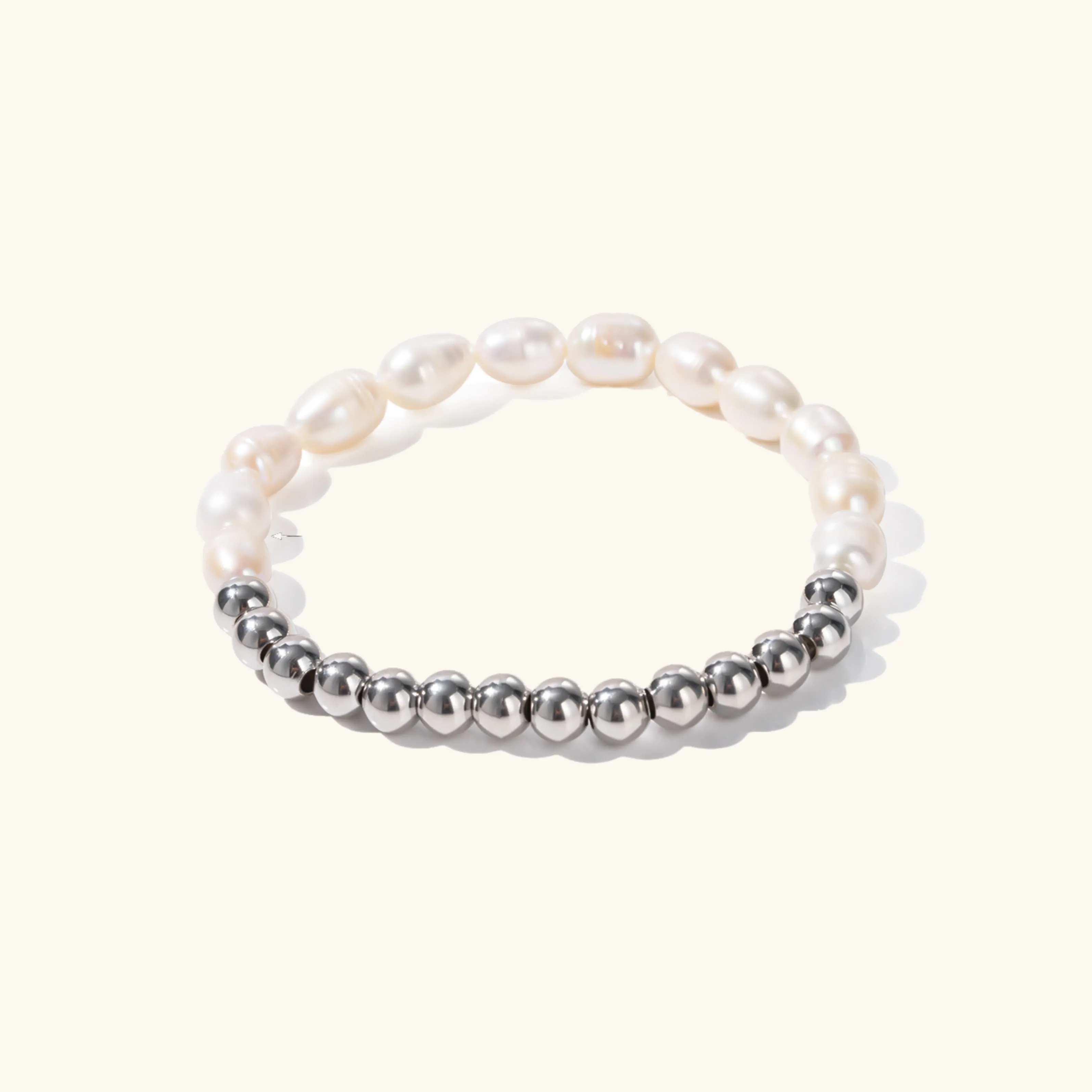 Women's Freshwater Pearl Bracelet Gold Stainless Steel sold by Hensley London product image thumbnail 3