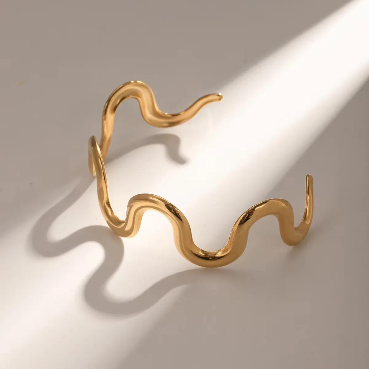 Women's Gold Bangle Twisted Stainless Steel 18k sold by Hensley London product image thumbnail 3
