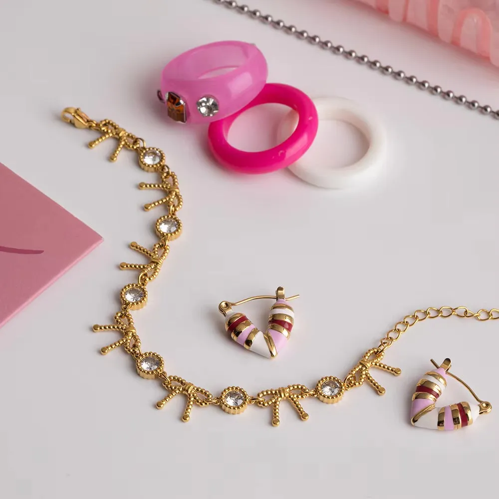 Women's Diamond Bracelet Gold Stainless Steel sold by Hensley London product image thumbnail 3