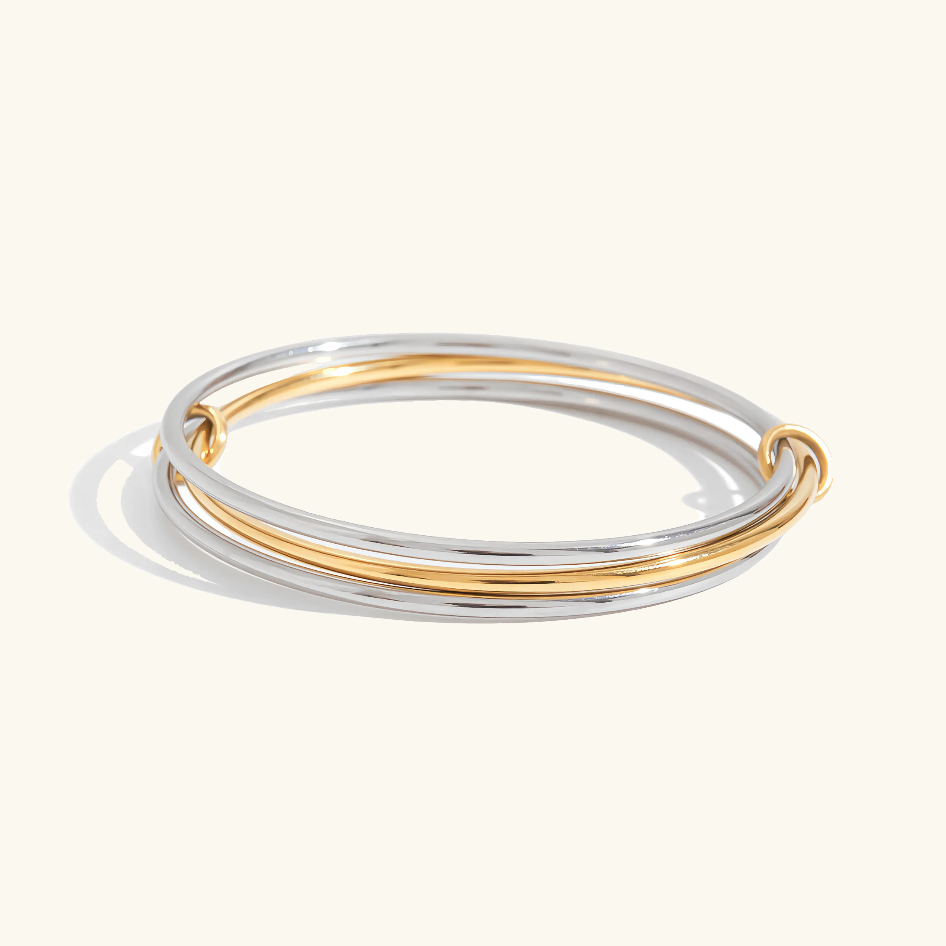Women's Stacked Bracelet Gold and Silver Stainless Steel sold by Hensley London