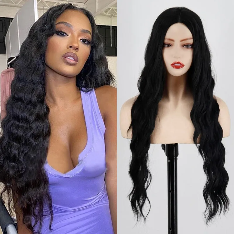 Women's Long Wavy Wig Heat-Resistant Synthetic Hair sold by Hensley London product image thumbnail 2