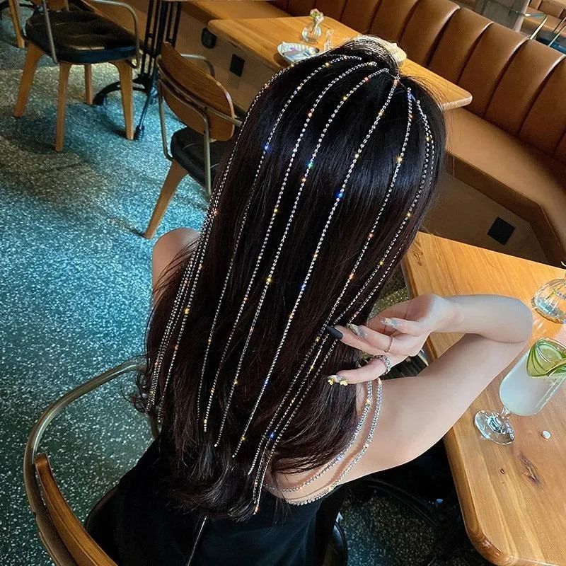 Women's Rhinestone Hairband Multi-strand Long Tassel sold by Hensley London product image thumbnail 4