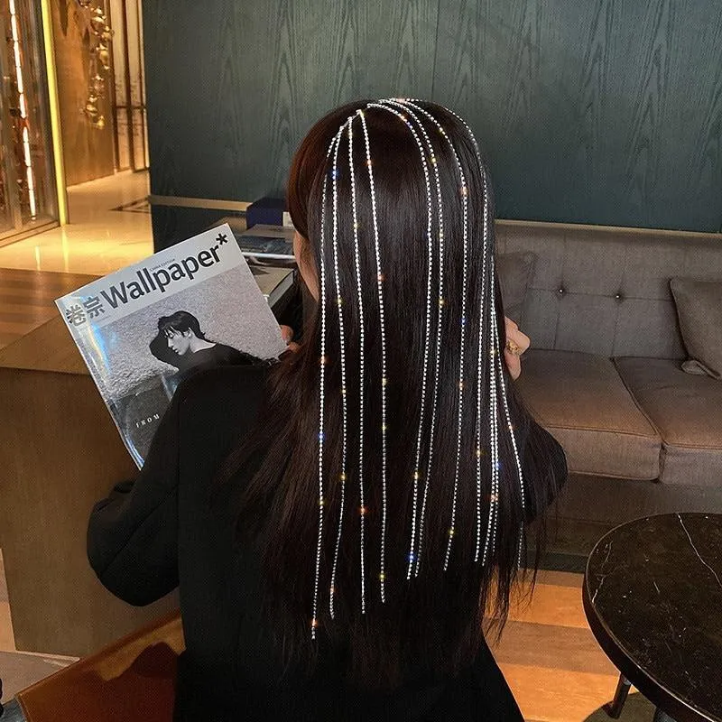 Women's Rhinestone Hairband Multi-strand Long Tassel sold by Hensley London product image thumbnail 3