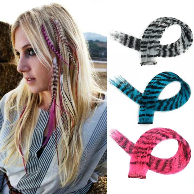 Women's Clip-in Hair Extensions 18 Inches Leopard Print High Temperature Fiber sold by Hensley London