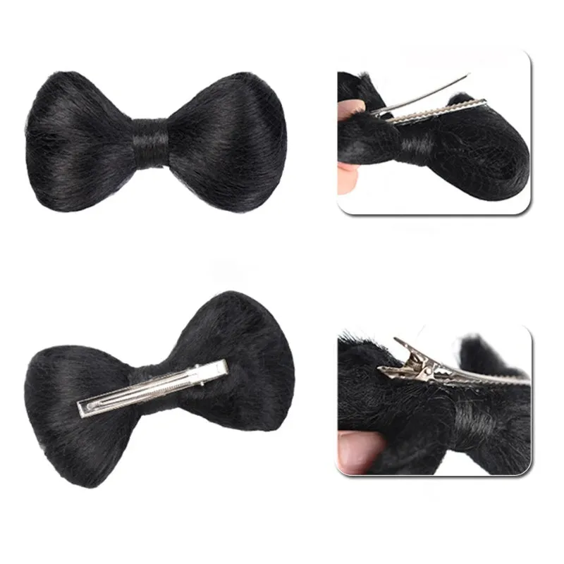 Women's Clip-in Hair Extensions Pink High-Temperature Fiber with Bow Detail sold by Hensley London product image thumbnail 4