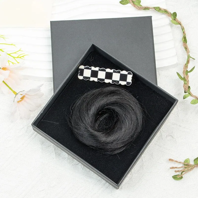 Women's Hair Bun Scrunchie Extension Wig Brown Non-Remy Hair sold by Hensley London