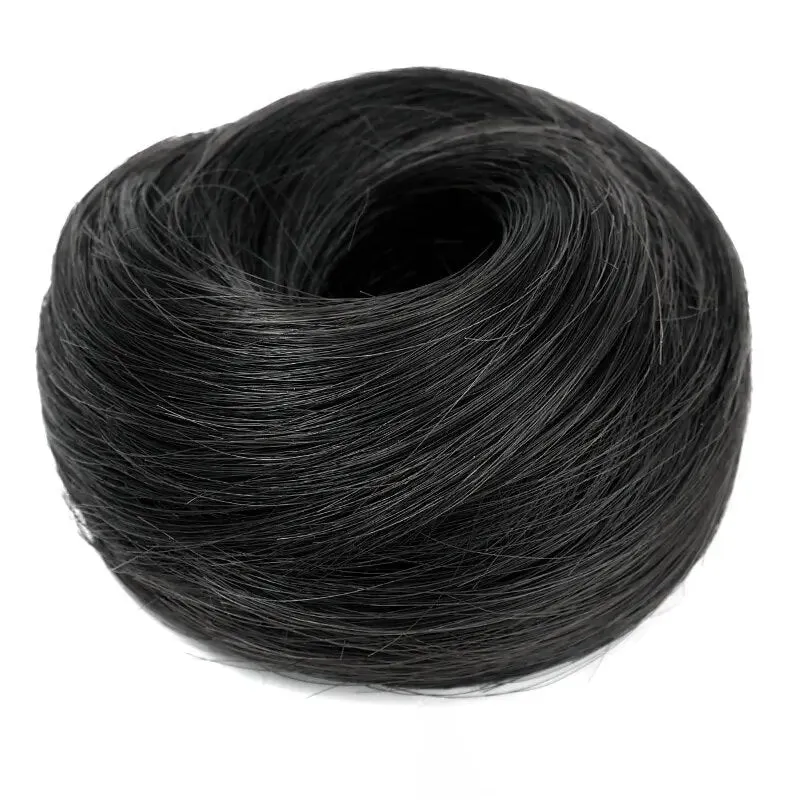 Women's Curly Hair Scrunchie Black Silk Hair Ties sold by Hensley London