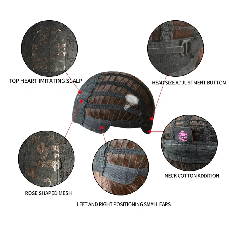 Women's Wig Long Black Heat-Resistant Synthetic with Bangs sold by Hensley London product image thumbnail 4