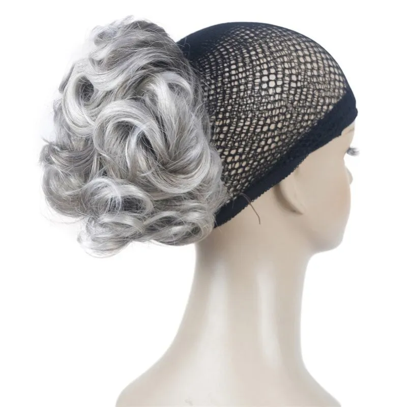 Women's Clip-On Hair Extensions Buns Natural Wave High-Temperature Fiber sold by Hensley London