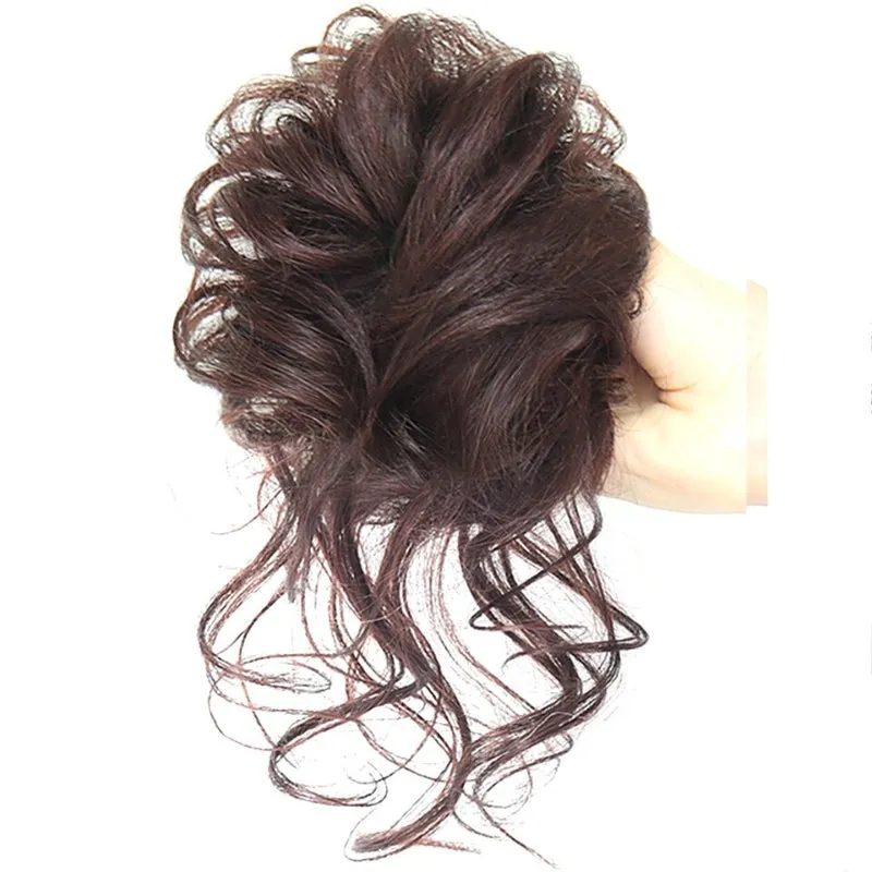Women's Curly Hair Extensions Brown High-Temperature Fiber Scrunchie sold by Hensley London