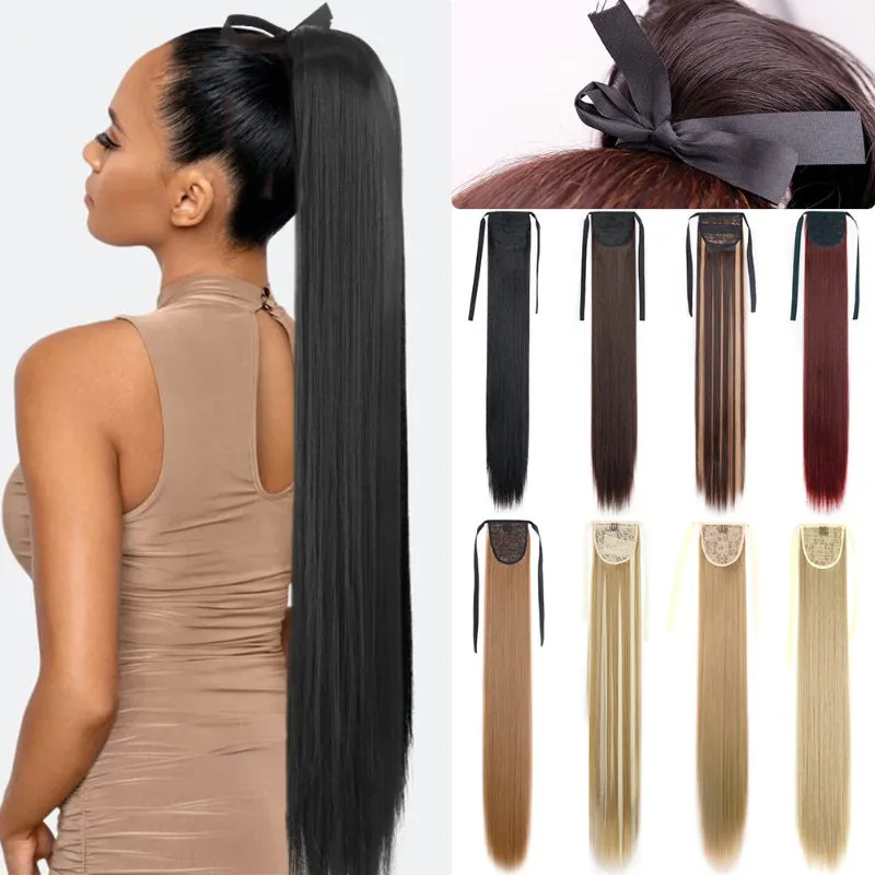 Women's Ponytail Extension Long Straight High-Temperature Fiber sold by Hensley London product image thumbnail 2