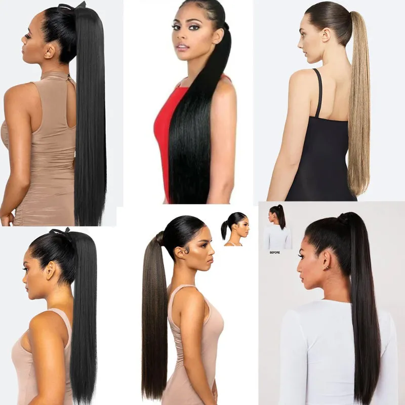 Women's Ponytail Extension Long Straight High-Temperature Fiber sold by Hensley London product image thumbnail 3