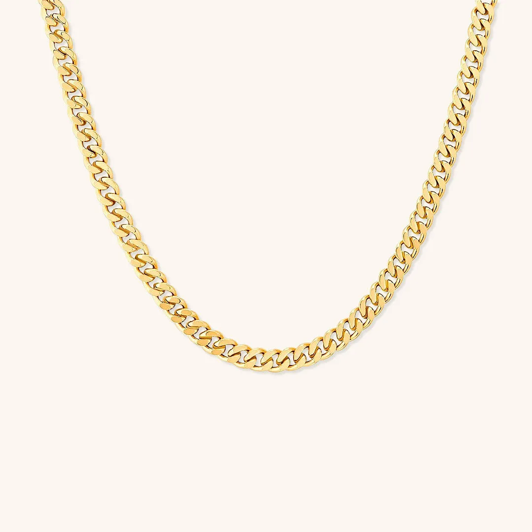 Elegant Gold Chain Necklace for Women – 18k Gold-Plated, Hypoallergenic, 16-Inch Length with 2-Inch Extension sold by Hensley London