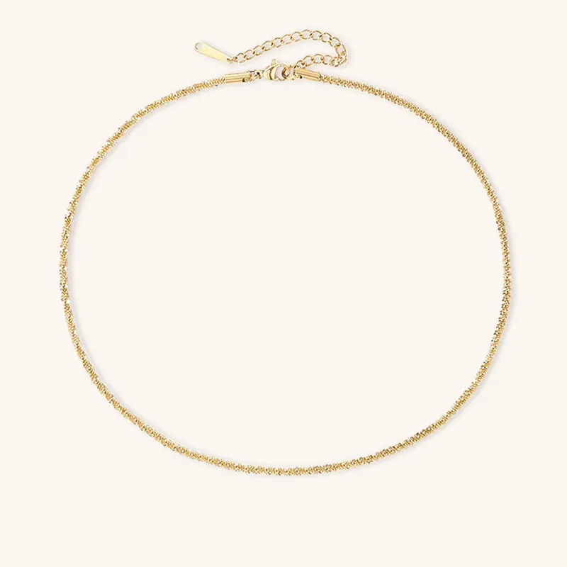 Elegant Gold Necklace for Women – Hypoallergenic Stainless Steel-Plated 14k Gold Chain, 15 Inch with Extension sold by Hensley London