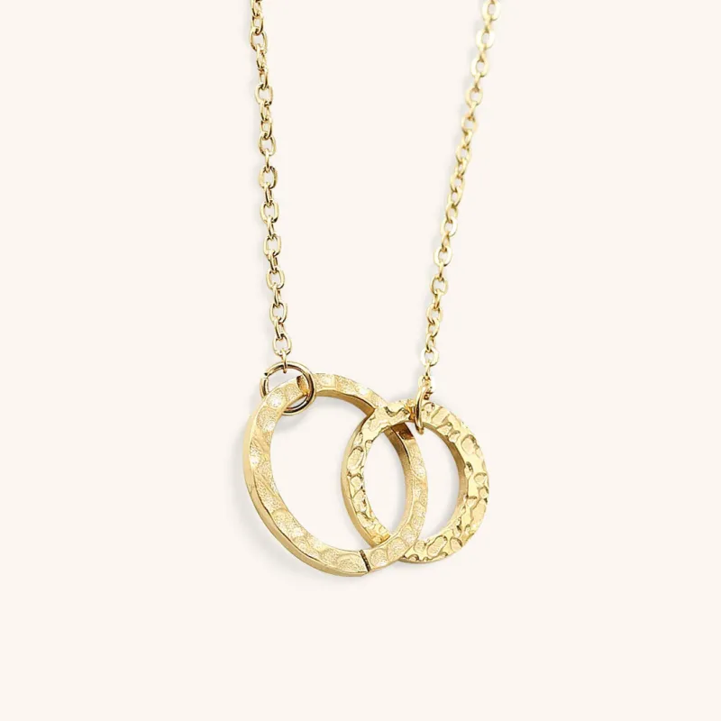 Gold Hoop Necklace for Women – 14k Gold-Plated Stainless Steel, Hypoallergenic, Adjustable Length, Elegant Design sold by Hensley London