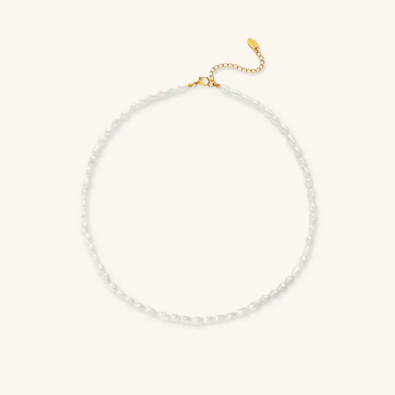 Freshwater Pearl Choker Necklace with Waterproof Gold Chain – Elegant Accessory for Any Occasion sold by Hensley London