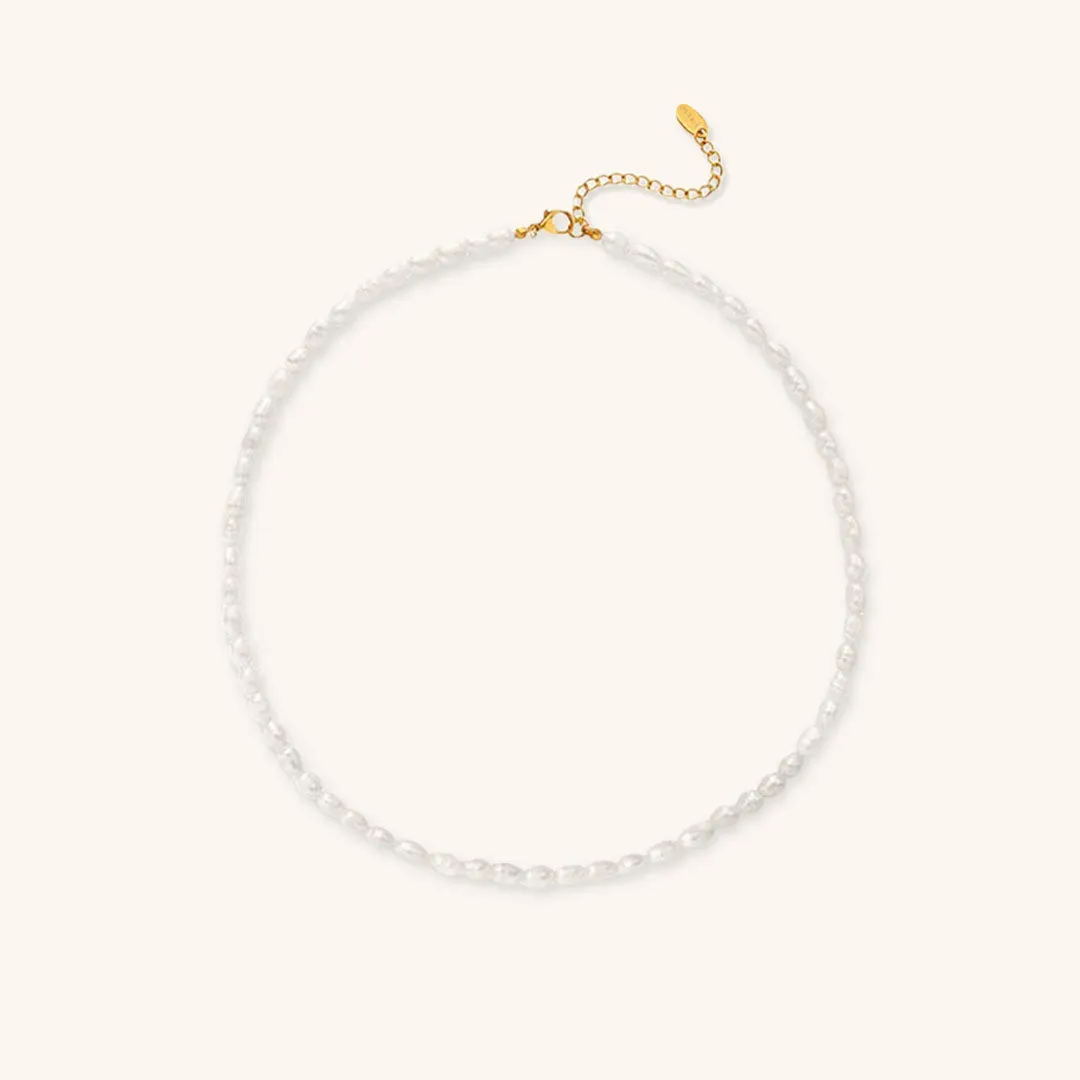 Freshwater Pearl Choker Necklace with Waterproof Gold Chain – Elegant Accessory for Any Occasion sold by Hensley London