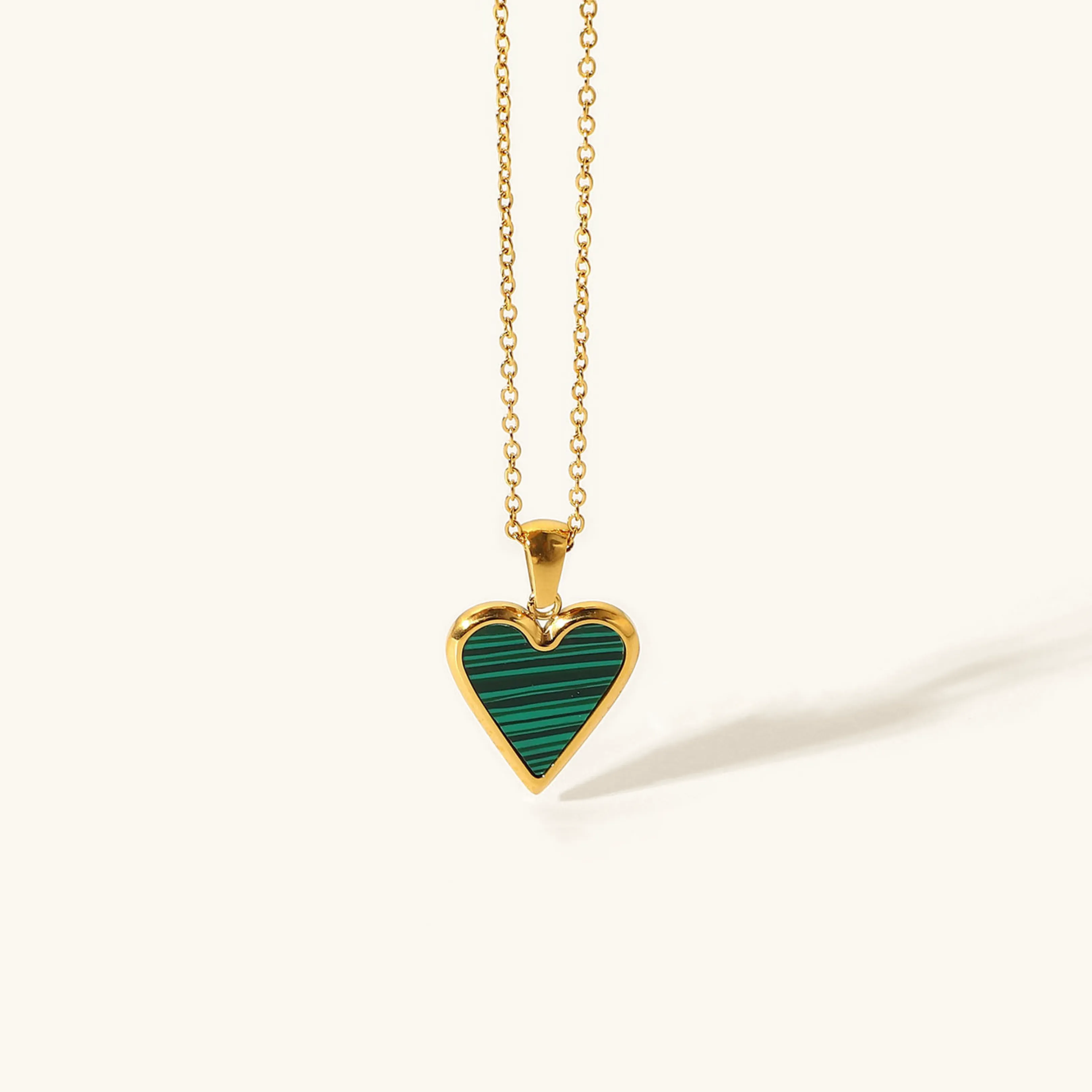Elegant Gold Heart Pendant Necklace – Waterproof, Hypoallergenic Jewelry for Women, 18-Inch Adjustable Chain sold by Hensley London product image thumbnail 5