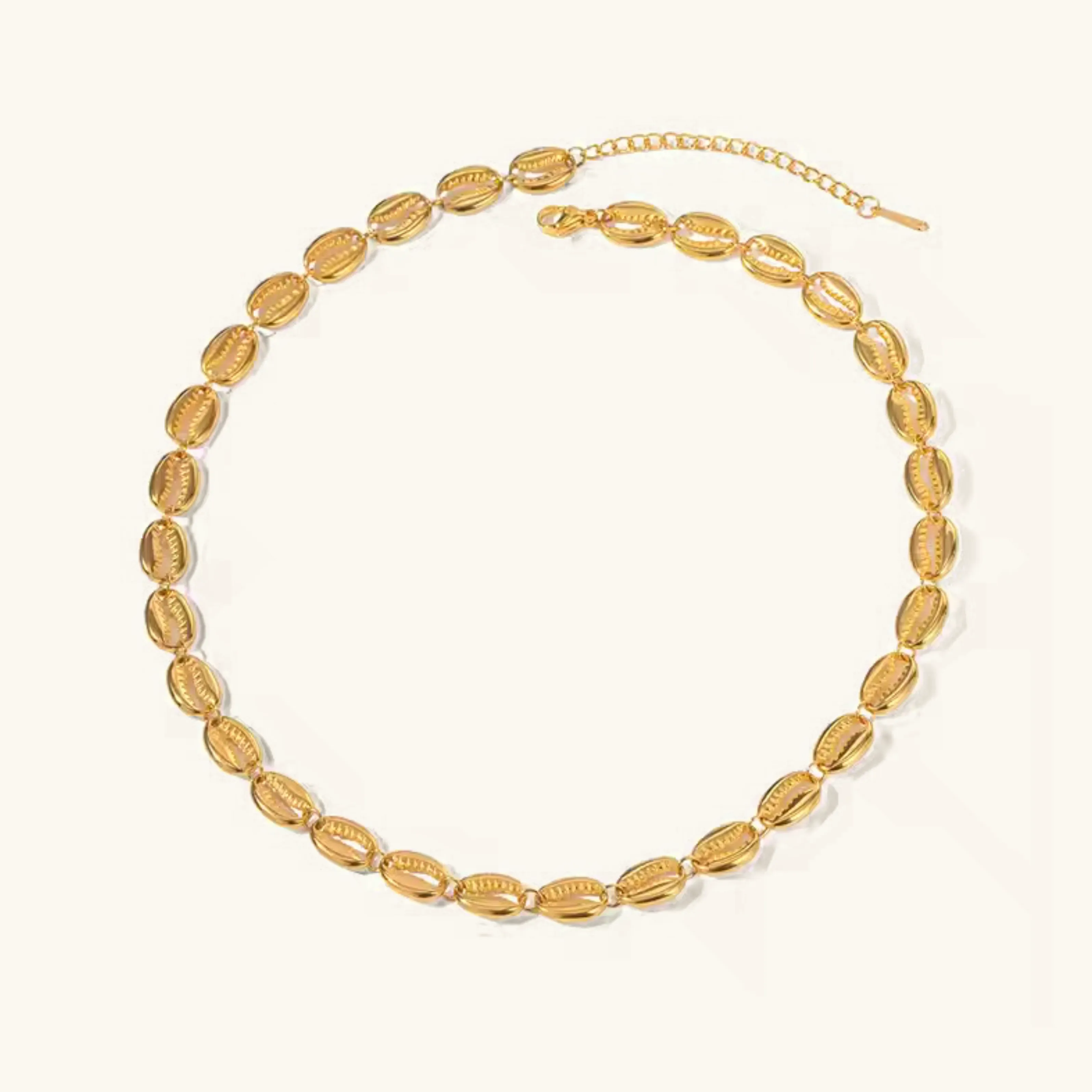 Gold Seashell Necklace for Women – 18k Gold-Plated, Waterproof, Hypoallergenic, 16-Inch Adjustable Chain sold by Hensley London