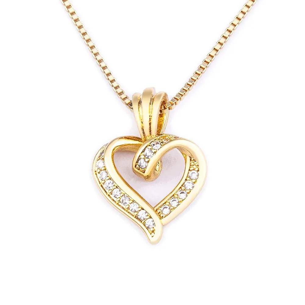 Elegant Diamond Heart Pendant Necklace with Adjustable Chain – Romantic Jewelry for Women sold by Hensley London product image thumbnail 5
