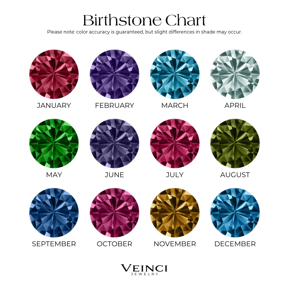 Dainty Initial and Birthstone Necklace – Personalized Jewelry in Gold, Silver, and Rose Gold sold by Hensley London product image thumbnail 5