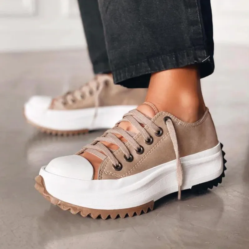 Stylish Women's Platform Sneakers with Chunky Sole – Casual and Trendy Footwear sold by Hensley London