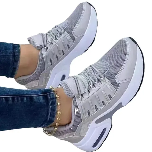 Women's Lightweight Lace-Up Sneakers – Breathable Casual Shoes for Everyday Comfort sold by Hensley London product image thumbnail 5