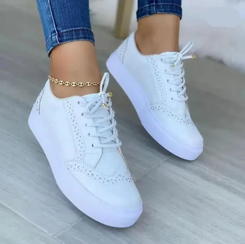 Women's Casual Lace-Up Sneakers – Lightweight and Versatile Footwear for Everyday Comfort sold by Hensley London