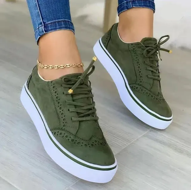 Women's Casual Lace-Up Sneakers – Lightweight and Versatile Footwear for Everyday Comfort sold by Hensley London product image thumbnail 3