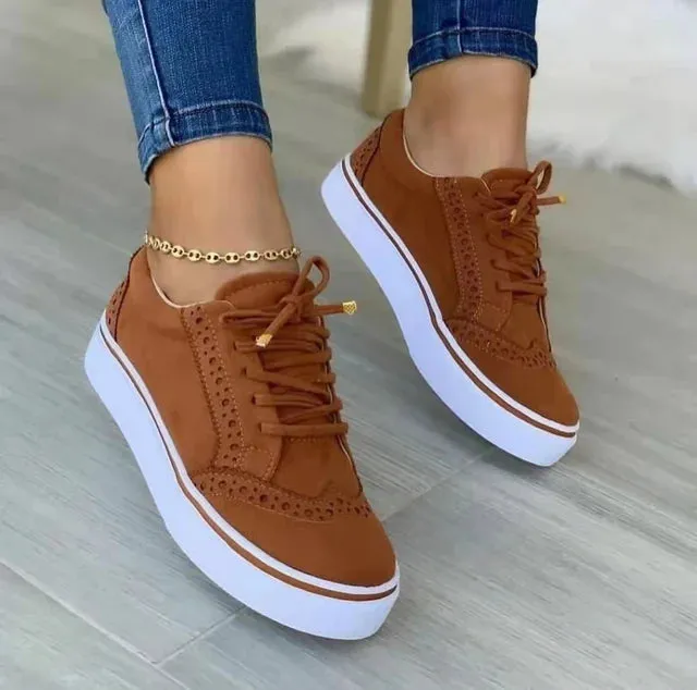 Women's Casual Lace-Up Sneakers – Lightweight and Versatile Footwear for Everyday Comfort sold by Hensley London product image thumbnail 5