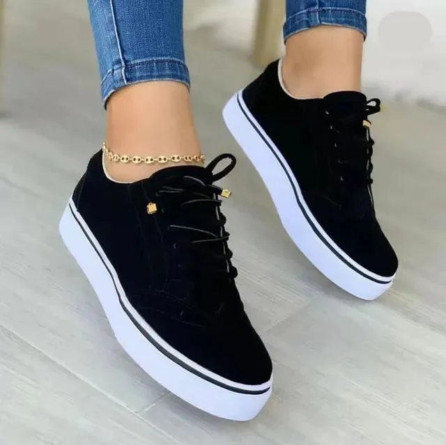 Women's Casual Lace-Up Sneakers – Lightweight and Versatile Footwear for Everyday Comfort sold by Hensley London product image thumbnail 2