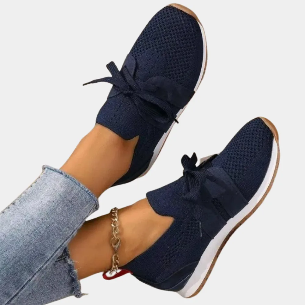 Women's Slip-On Sneakers with Breathable Knit Upper and Rubber Sole for Casual Everyday Wear sold by Hensley London product image thumbnail 4